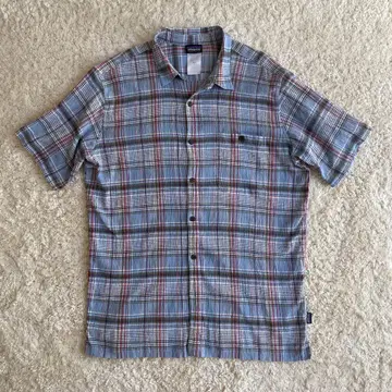 L 사이즈 Patagonia A/C 셔츠 얀 다이 반팔 시어서커