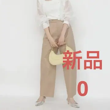 새상품 앱와이어 리셰 베이지 와이드 팬츠 뉘앙스 버튼 커브 팬츠