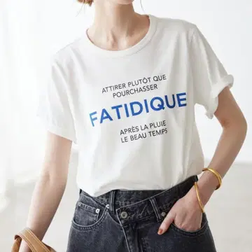 SLOBE IENA 이에나 FATIDIQUE 로고 티셔츠 화이트 새상품급