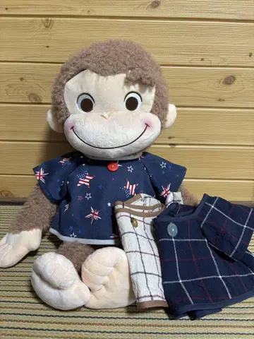 오자루의 조지 빨간 뺨 슈퍼 라지 봉제 인형과 의류 3종