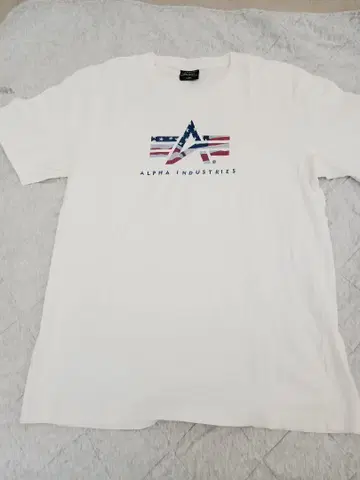 ALPHA INDUSTRIES 화이트 티셔츠 [L]
