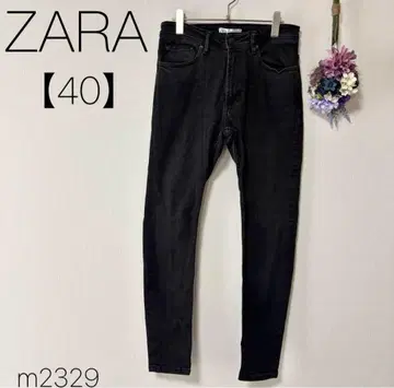자라 데님 청바지 스키니 블랙 블랙 캐주얼 ZARA [40] L
