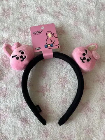 쿠키 귀가 있는 헤드밴드 BTS BTS 새상품급 공식