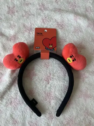TATA 하트형 귀가 달린 헤어밴드 새상품급 미사용품 공식 택 포함
