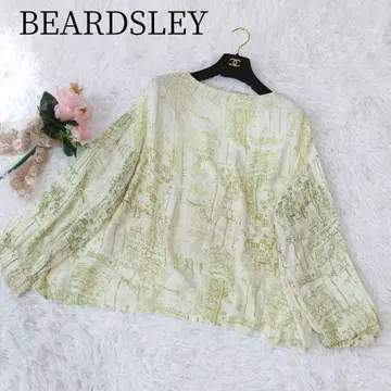 BEARDSLEY/비어즐리] 긴팔 셔츠 티셔츠 올 패턴 앤티크