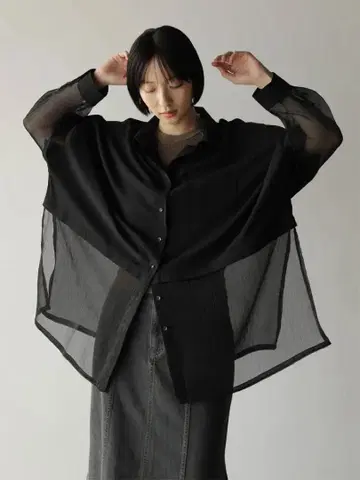 RADIATE 시어 절개 돌먼 셔츠