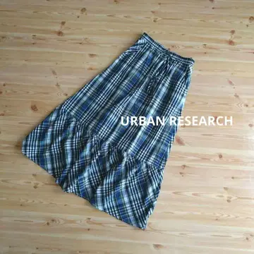 URBAN RESEARCH 깅엄 체크 플레어 스커트
