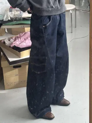 와이드 레그 데님 팬츠 (특주 리메이크 데님)