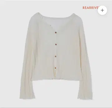 Light 시어 랜덤 리브 숏 가디건