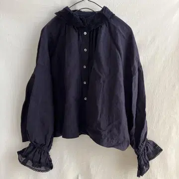 nest robe 린넨 프릴 레이스 블라우스