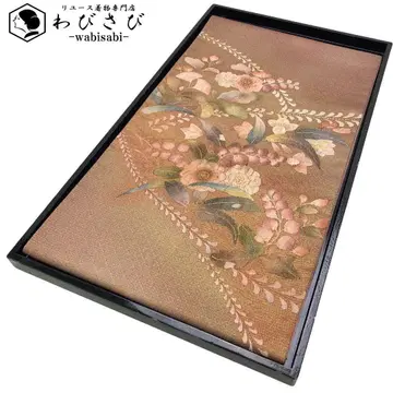 후쿠로 오비 고급스러운 츠지가하나 부푼 직조 그라데이션 금색 O-1876