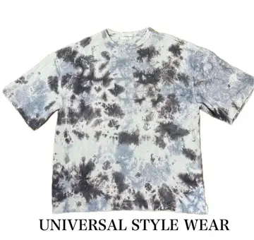 UNIVERSAL STYLE WEAR 타이다이 패턴 티셔츠 남성용