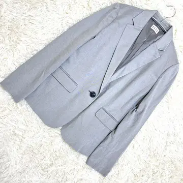 엘르 테일러드 자켓 그레이 L 사이즈 신축성 오피스 포멀 출퇴근