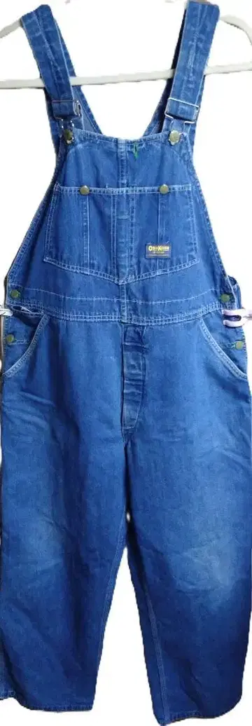 OshKosh B'gosh 데님 오버롤 (왼쪽 포켓 수리됨)