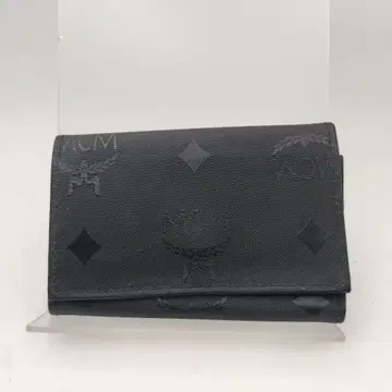 MCM 4연 키케이스 비세토스 패턴 나일론 블랙