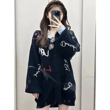 Darich 다리치 자수 니트 가디건