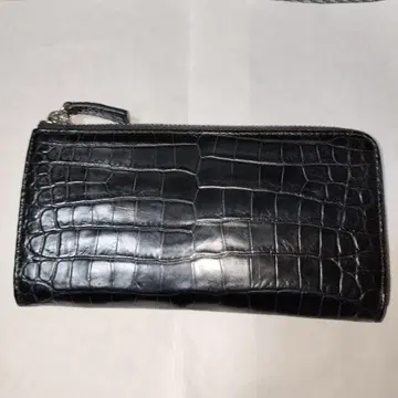 크로코 L자 지퍼 장지갑