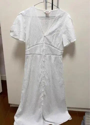 화이트 셔츠 원피스 반팔 롱