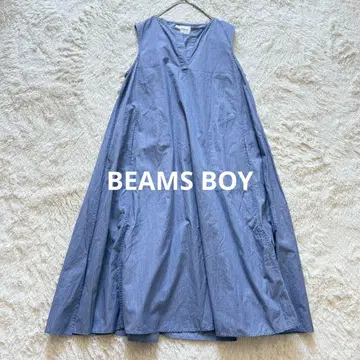 빔즈 보이 키 넥 슬리브리스 원피스 코튼