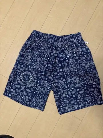 쿠쿠맨 셰프 팬츠 ChefPants Short Paisley Navy