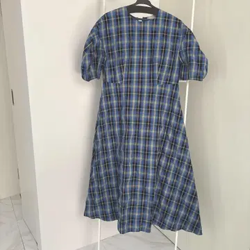컨디션 최상 UNITED ARROWS 체크 무늬 반팔 원피스 36