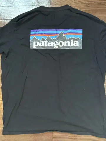Patagonia 티셔츠 로고 블랙 검정