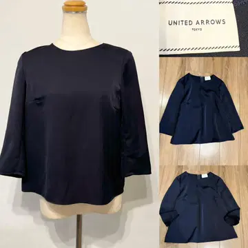 UNITED ARROWS 유나이티드 애로우즈 풀오버 블라우스 네이비