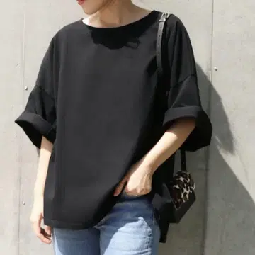 Spick & Span 빅 서클 T 와이드 실루엣 블랙 새상품급
