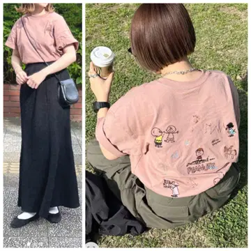 FREAK'S STORE PEANUTS 백 자수 반팔 티셔츠 M
