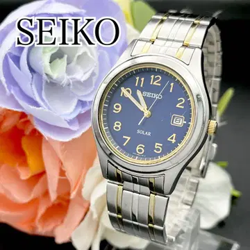 작동 손목시계 SEIKO 세이코 솔라 데이트 남성용 블루 H10