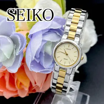작동 손목시계 SEIKO 세이코 콤비 새상품 배터리 라운드 H12