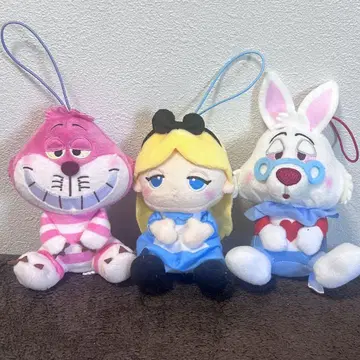 무냐스야 앨리스 체셔 고양이 화이트 토끼 봉제 인형 세트