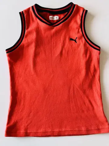 Puma 슬리브리스 티셔츠 M 오렌지 14 디자인