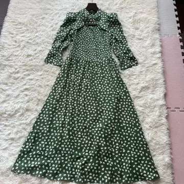 스나이델 데콜테 오픈 도트 프린트 원피스 여성용 SIZE 0