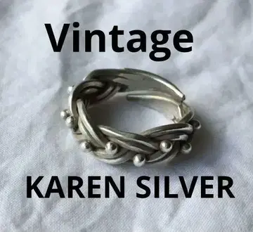 빈티지 카렌 실버 뜨개질 반지 SILVER