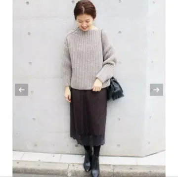 이에나 도트 레이스 샤샤 스커트