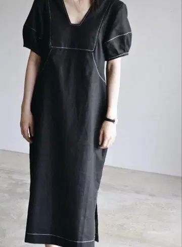corally swim puffsleeve long dress 원피스