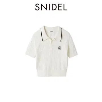 SNIDEL 화이트 피케 셔츠 반팔