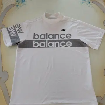 New Balance 밸런스 로고 모크넥 골프 반팔 셔츠