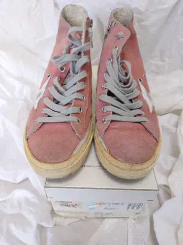 GOLDEN GOOSE 핑크 하이컷 스니커즈 37