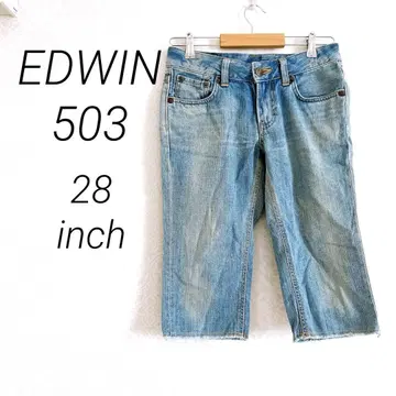 EDWIN 503 PREMIUM 하프 팬츠 28인치 라이트 블루