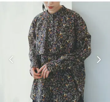 '생활에 설렘을'을 위한 성인용 패턴 블라우스 브라운