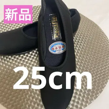 새상품 일본제 블랙 컴포트 슈즈 25cm 4E 발수 가공