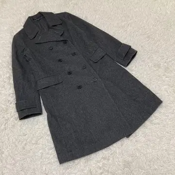 띠어리 울 코트 아우터 무지 다크 그레이 S