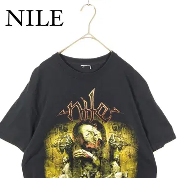 NILE 나일 메탈 밴딩 밴 티 빅 프린트 양면 프린트 M