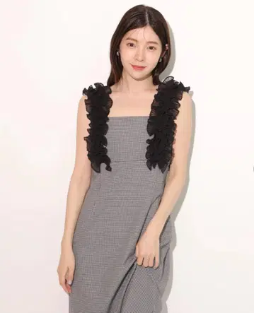 Rirandture 숄더 프릴 I 라인 원피스 M 사이즈