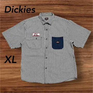 디키즈 스트라이프 워크 셔츠 오픈 카라 XL