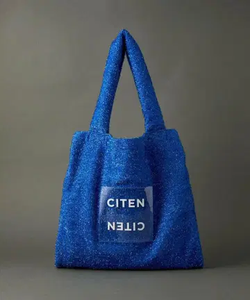 CITEN 반짝반짝 클리어 로고 토트백 로얄 블루 새상품급