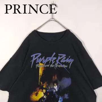 PRINCE 프린스 Purple Rain 티셔츠 오버 사이즈 블랙