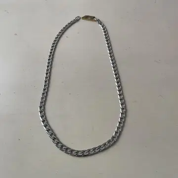 스테인리스 체인 목걸이 금장 장식